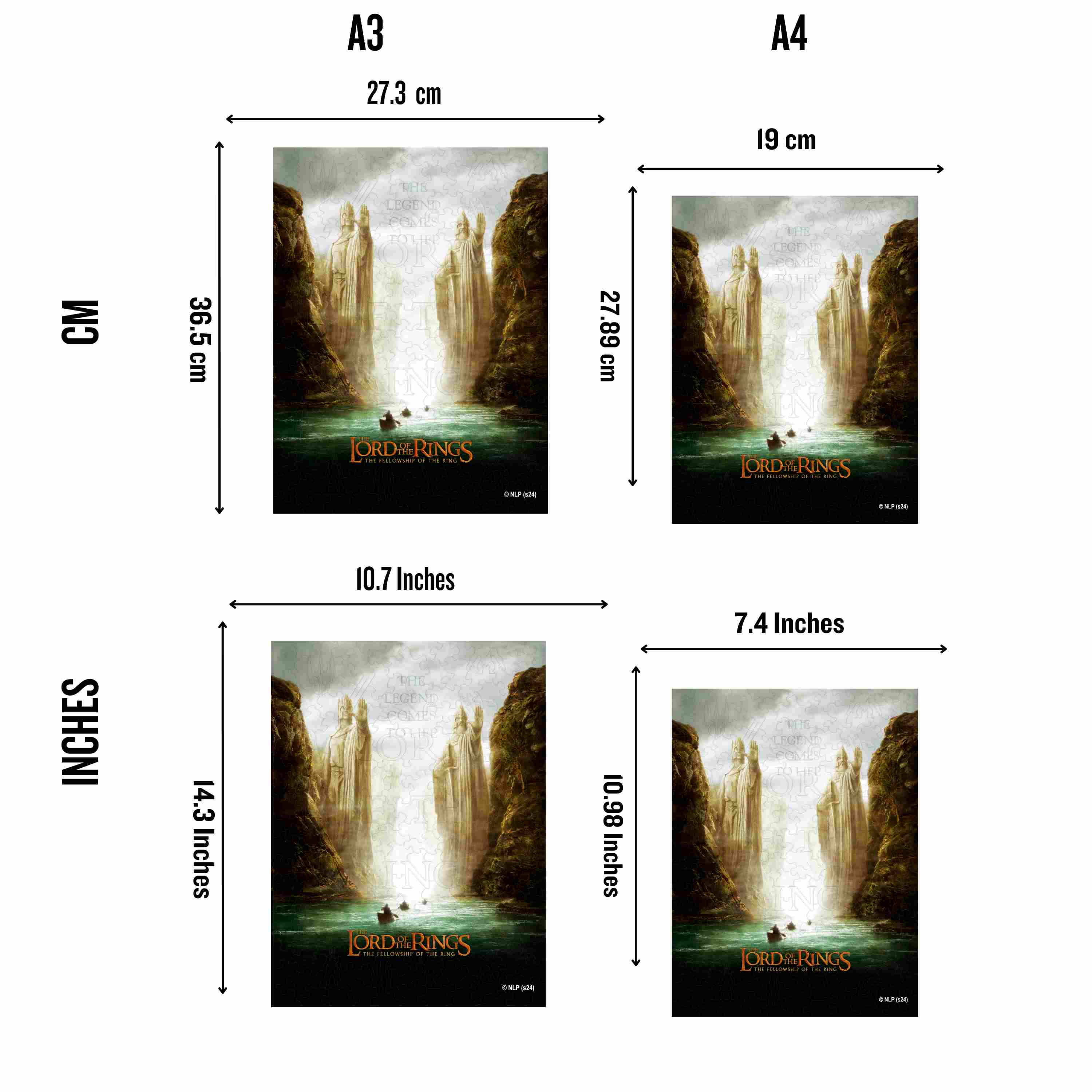 The Gates of Argonath - Wooden Jigsaw Puzzle - Image 4