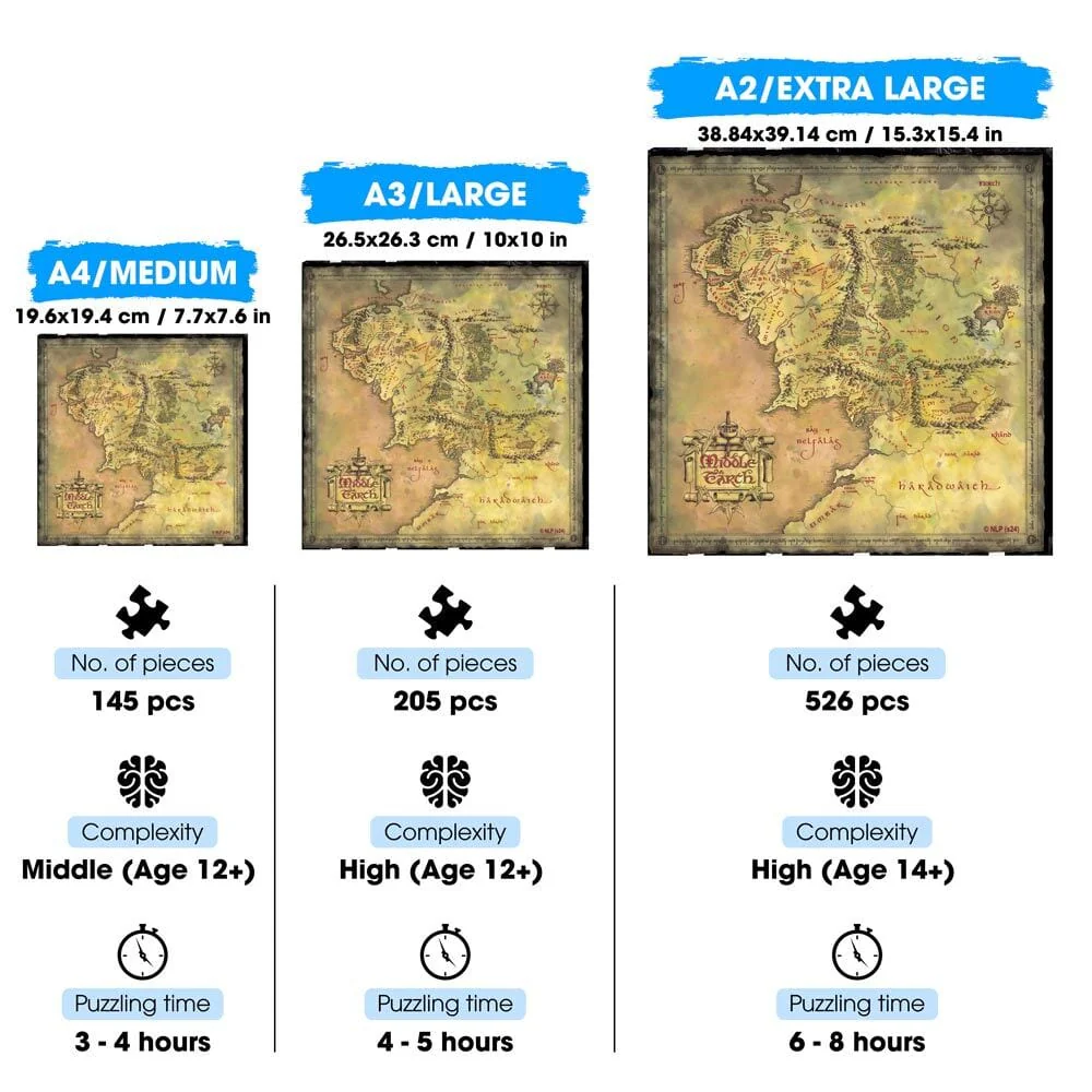 The Map Of Middle-Earth - Wooden Jigsaw Puzzle - Image 2