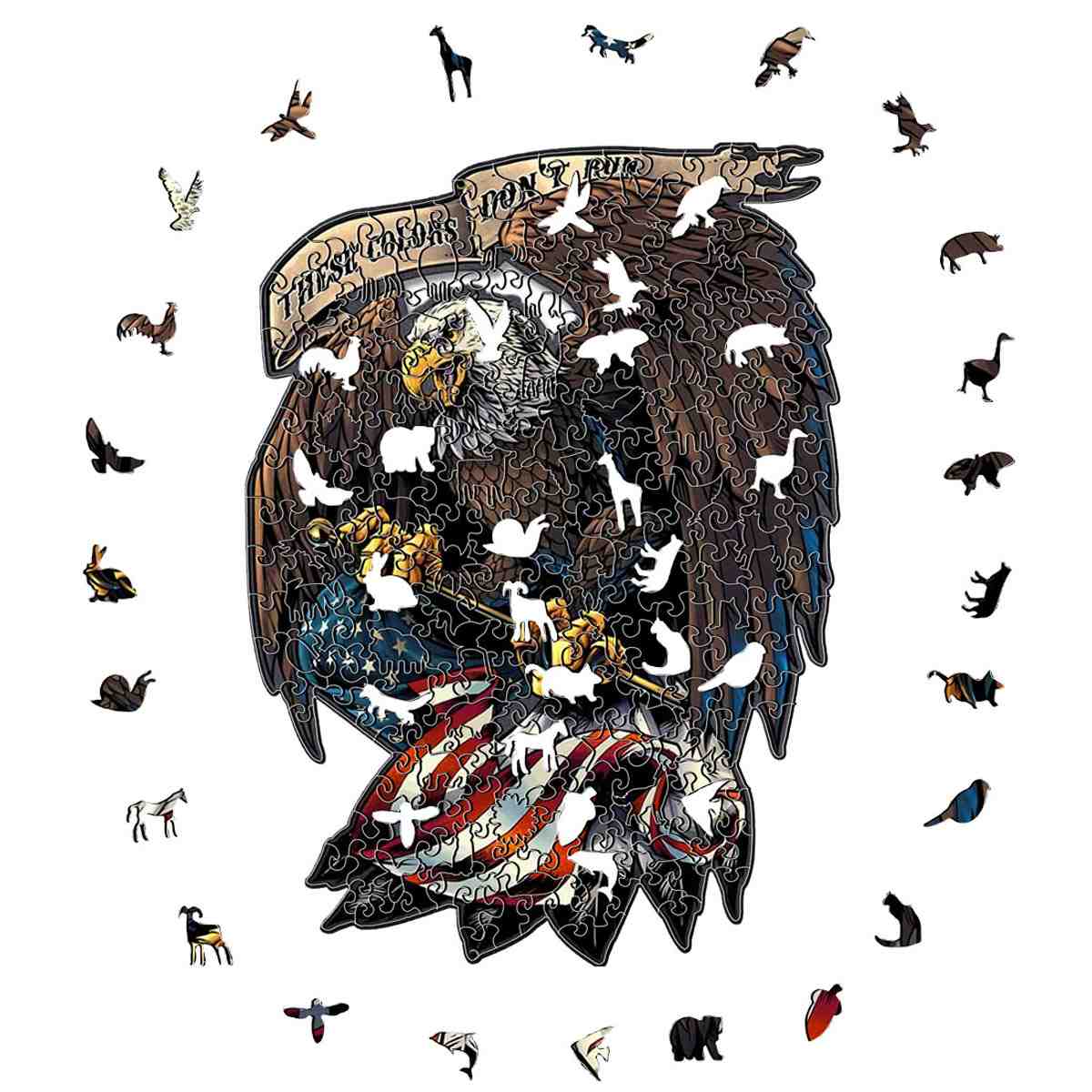 These Colors Don't Run - Wooden Jigsaw Puzzle - Image 2
