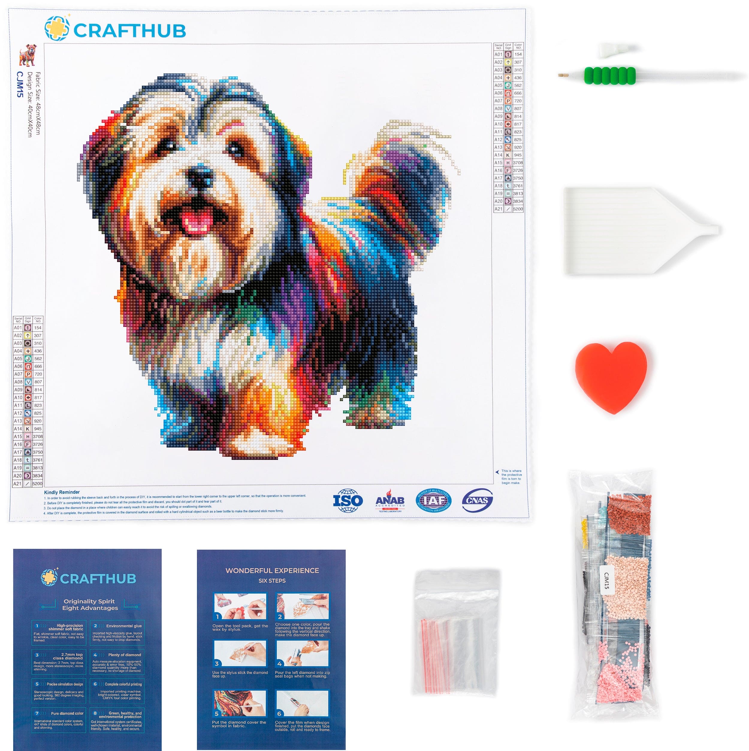 Tibetan Terrier Dog - Diamond Painting Kit - Image 3