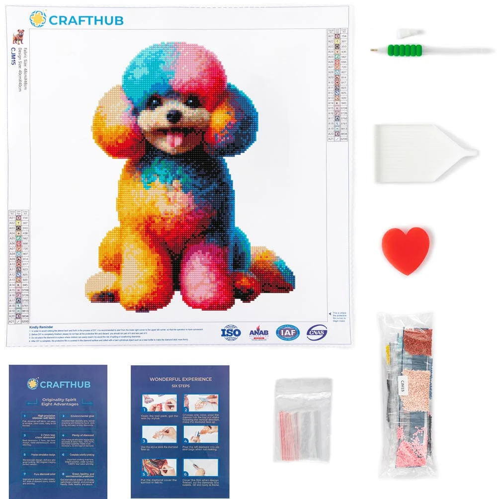 Toy Poodle Dog - Diamond Painting Kit - Image 3