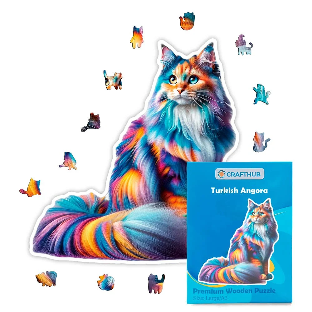 Turkish Angora Cat - Jigsaw Puzzle - Image 2