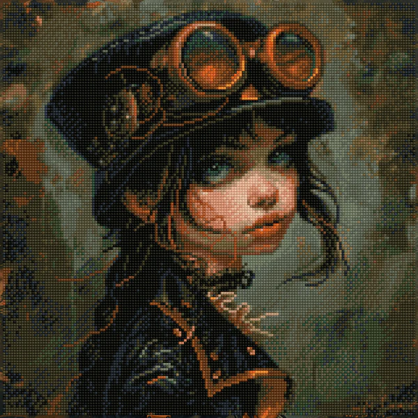 Vintage Girl - Diamond Painting Kit