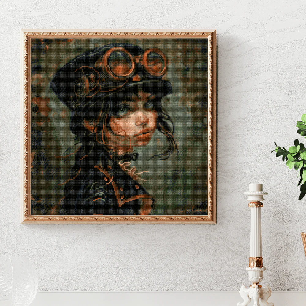 Vintage Girl - Diamond Painting Kit - Image 2