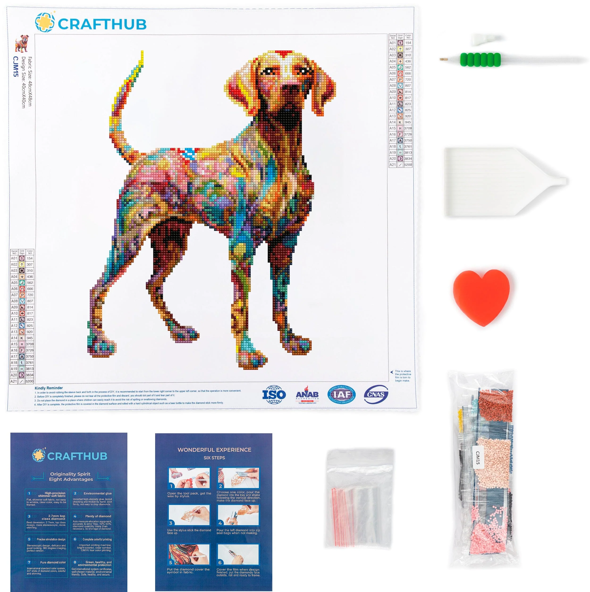 Vizsla Dog - Diamond Painting Kit - Image 3