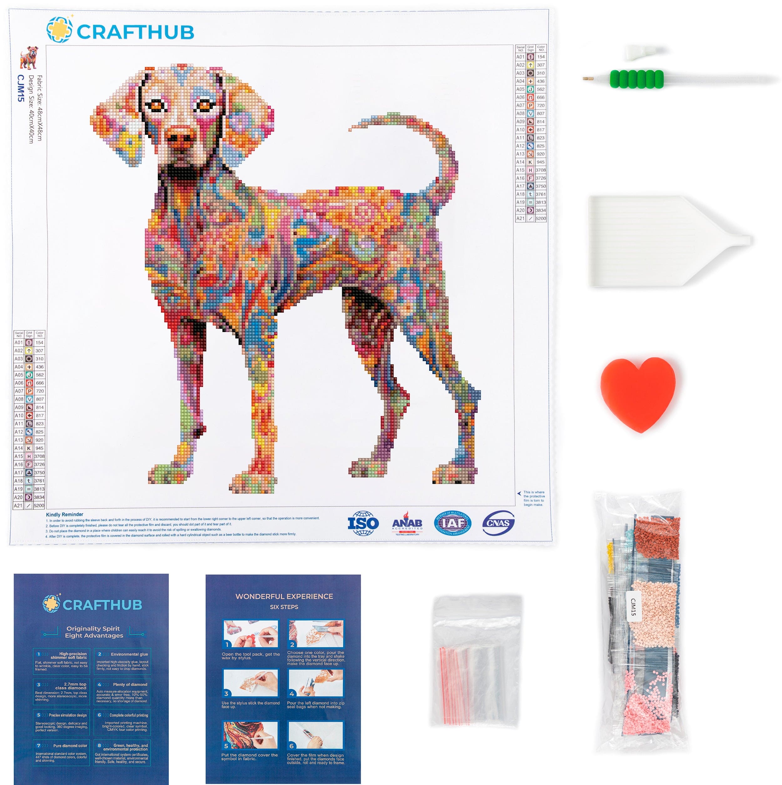 Weimaraner Dog - Diamond Painting Kit - Image 3