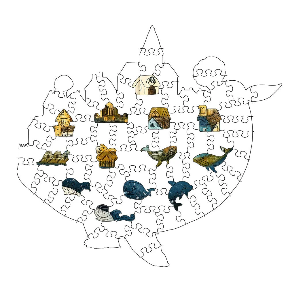 Whale Village - Jigsaw Puzzle - Image 2