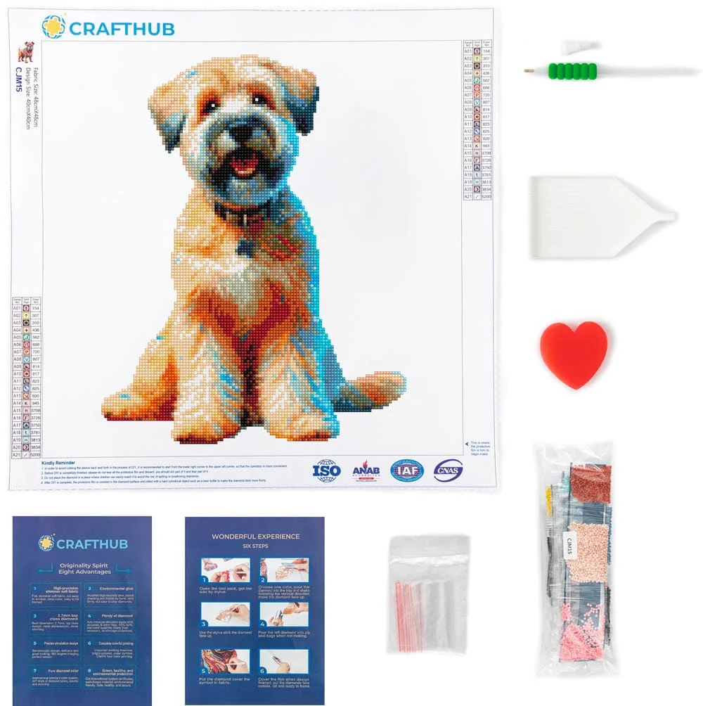 Wheaten Terrier Dog - Diamond Painting Kit - Image 3