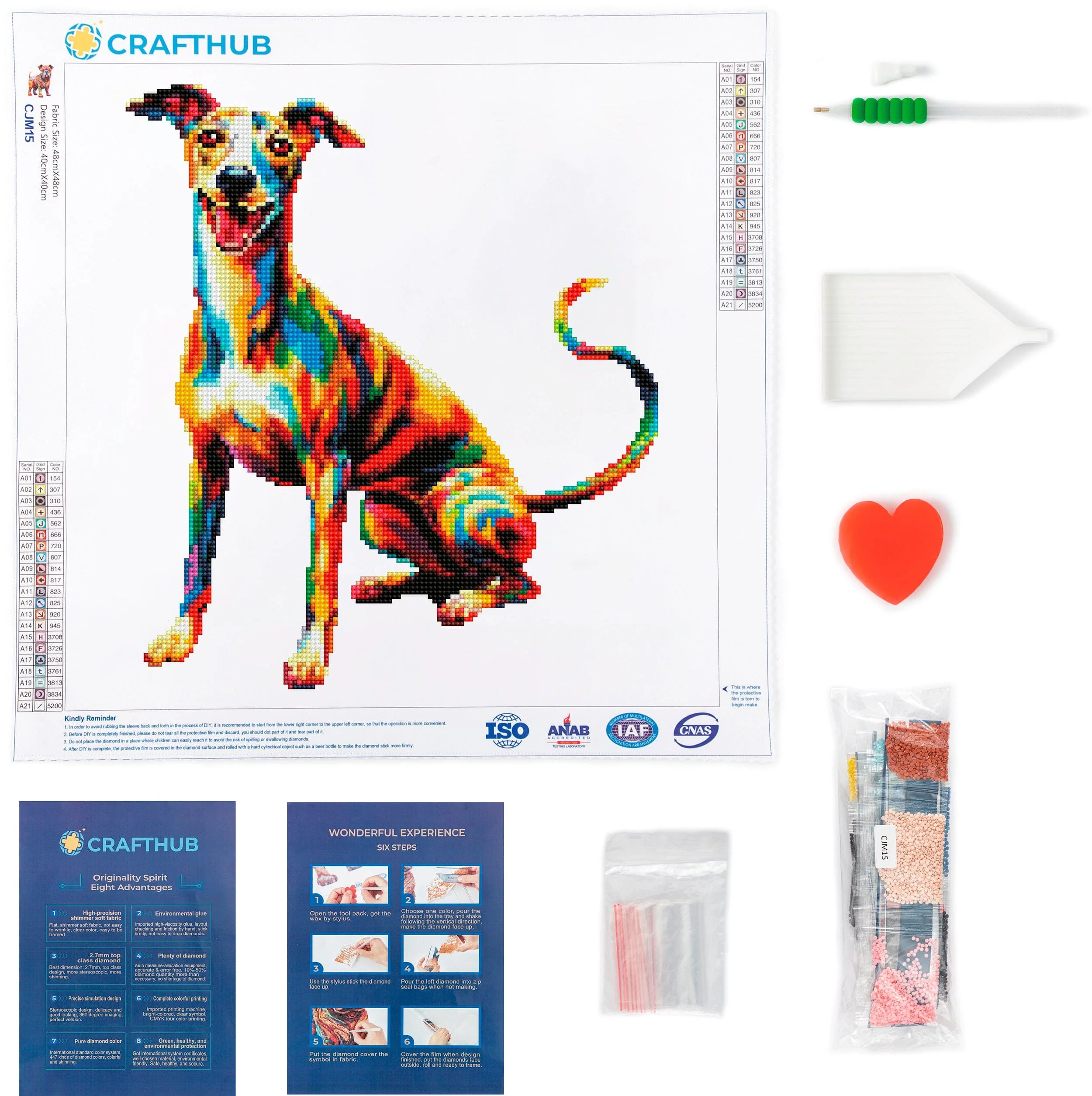Whippet Dog - Diamond Painting Kit - Image 3