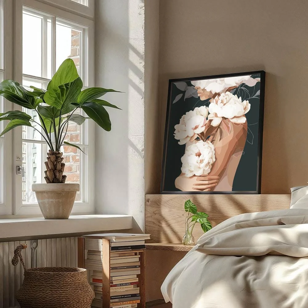 White Peonies in Love - Paint By Numbers Kit - Image 5
