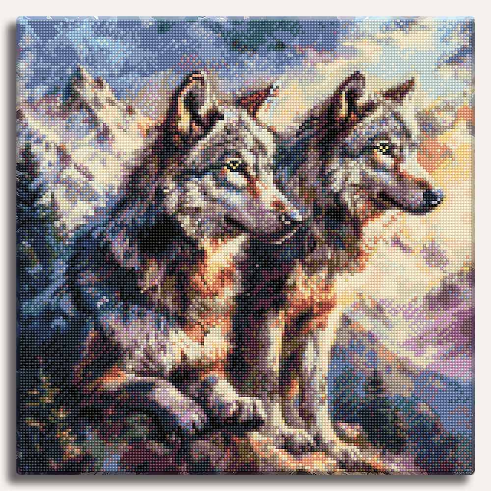 Wolf Pair - Diamond Painting Kit