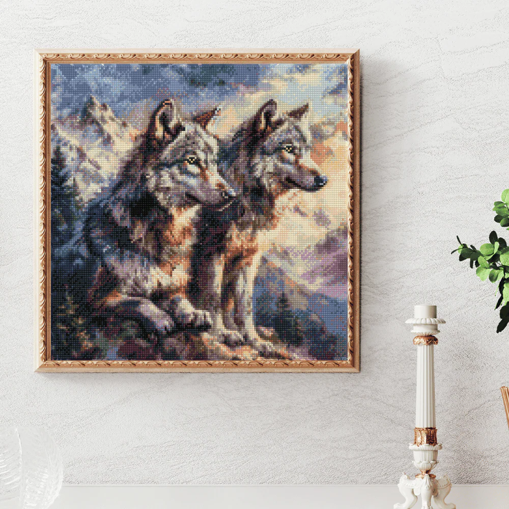 Wolf Pair - Diamond Painting Kit - Image 2