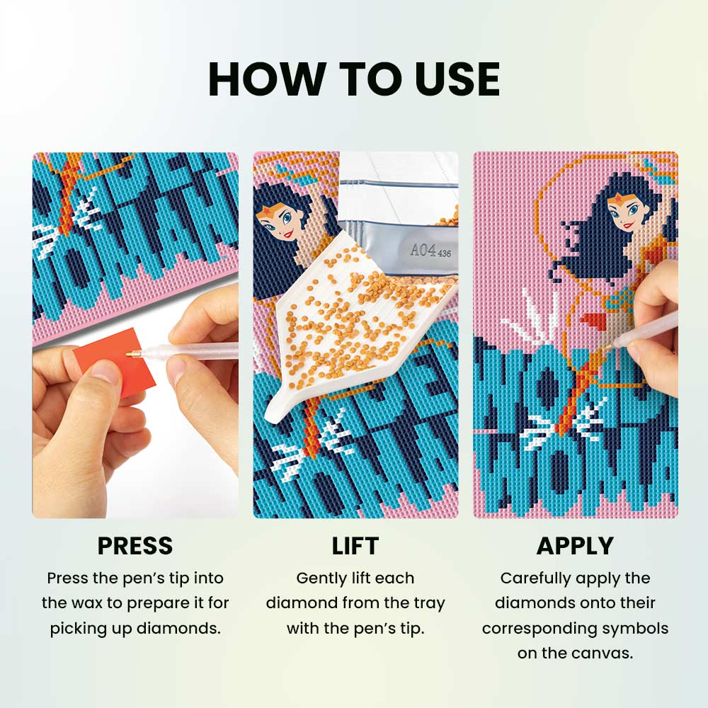 Wonder Woman - Framed Diamond Painting Kit - Image 2