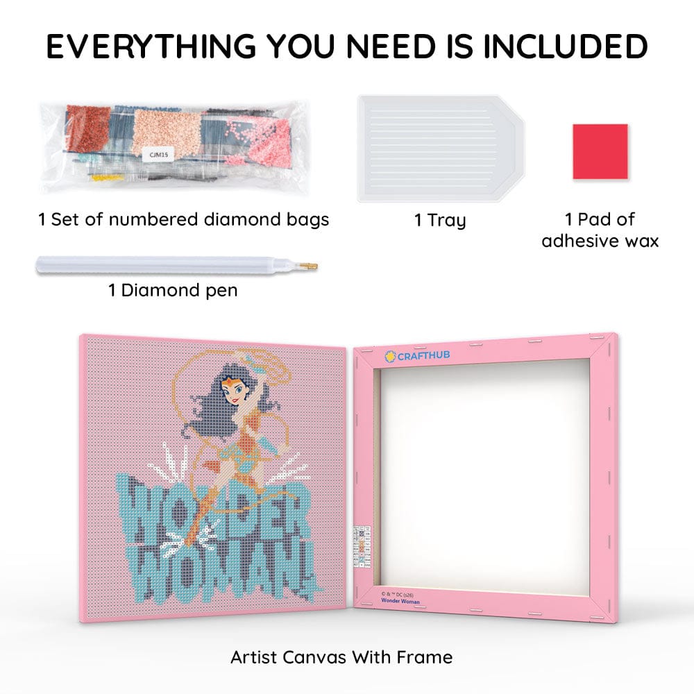 Wonder Woman - Framed Diamond Painting Kit - Image 3