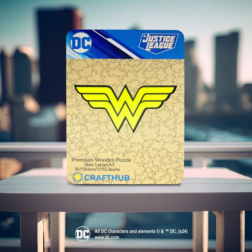 Wonder Women Logo Wooden Jigsaw Puzzle - Image 2