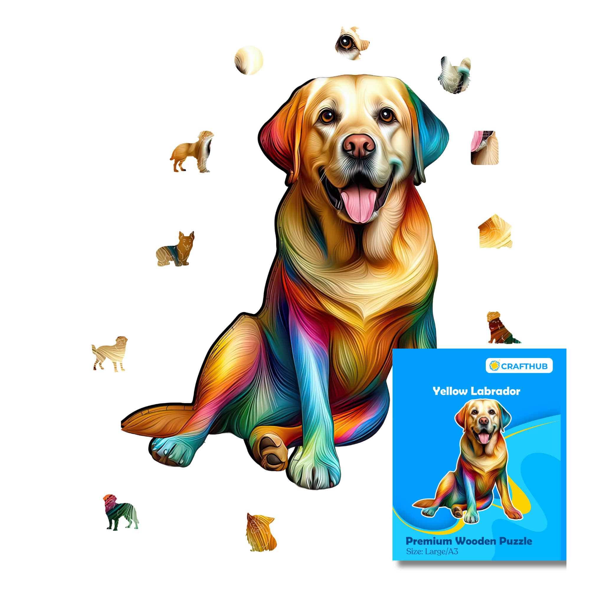 Yellow Labrador Dog - Jigsaw Puzzle - Image 2