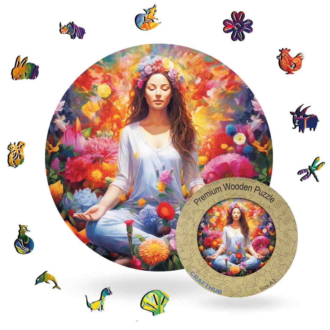 Meditating in Nature - Jigsaw Puzzle - Image 3
