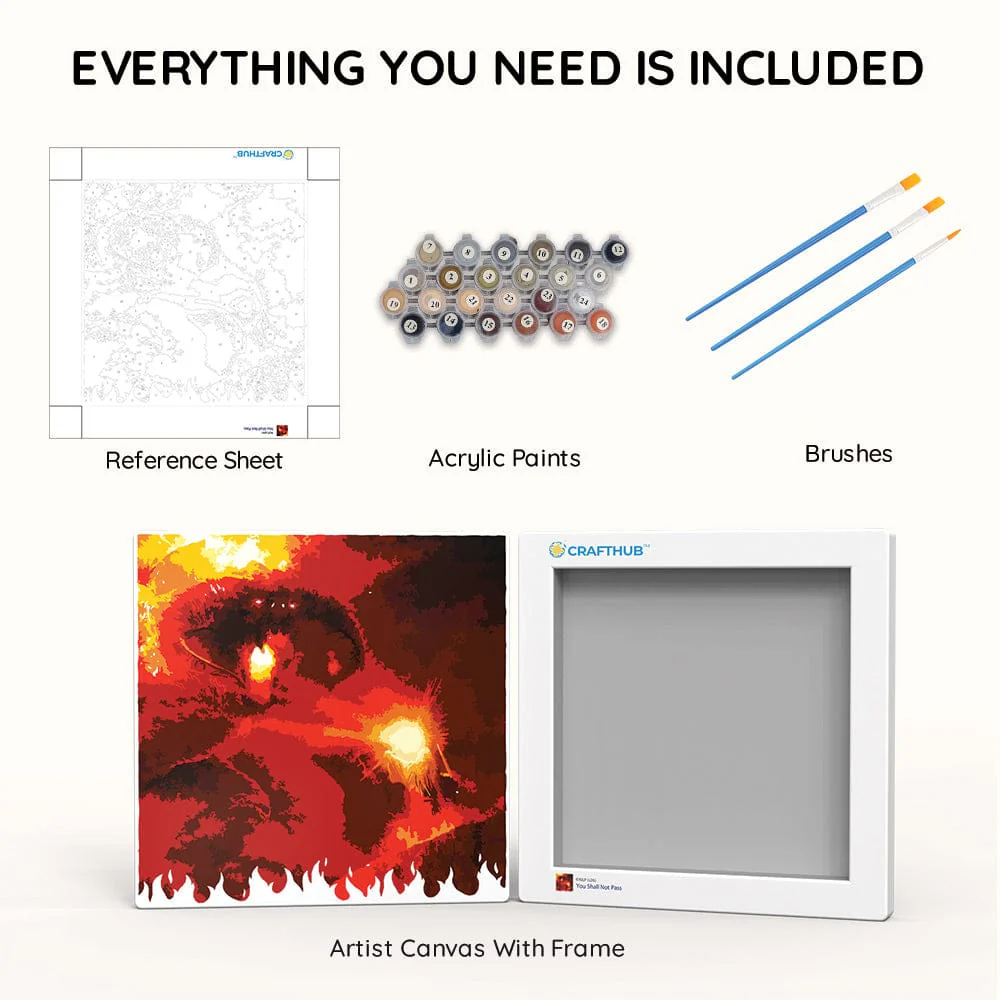 You Shall Not Pass - Framed Paint By Numbers Kit - Image 3