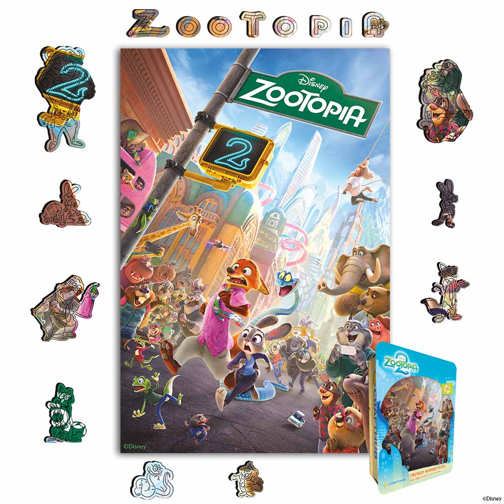 Zootopia Street Chase – Wooden Jigsaw Puzzle